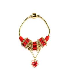 Bracelet Red Flowers